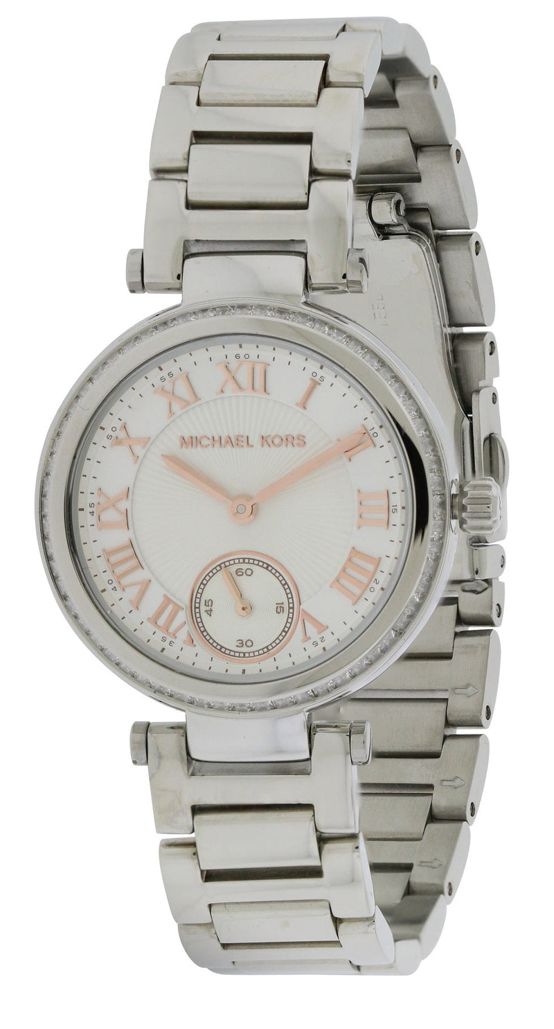 Michael Kors Skylar Quartz White Dial Silver Steel Strap Watch For Women - MK5970 Buy Now By Michael Kors