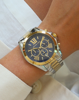 Michael Kors Bradshaw Blue Dial Two Tone Steel Strap Watch for Women - MK5976 Buy Now By Michael Kors