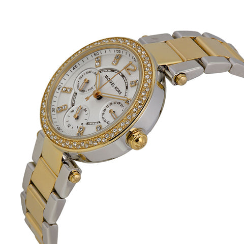 Michael Kors Parker White Dial Two Tone Steel Strap Watch for Women - MK6055 Buy Now By Michael Kors