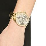 Michael Kors Wren Chronograph Crystal Pave Gold Dial Gold Steel Strap Watch for Women - MK6095 Buy Now By Michael Kors