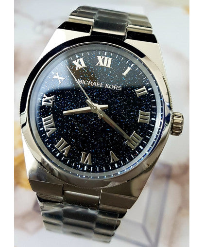 Michael Kors Channing Midnight Blue Dial Silver Steel Strap Watch for Women - MK6113 Buy Now By Michael Kors