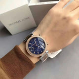 Michael Kors Parker Blue Dial Two Tone Steel Strap Watch for Women - MK6141 Buy Now By Michael Kors