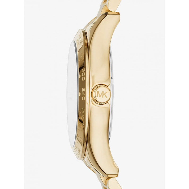 Michael Kors Layton Pave Blue Dial Gold Steel Strap Watch for Women - MK6243 Buy Now By Michael Kors