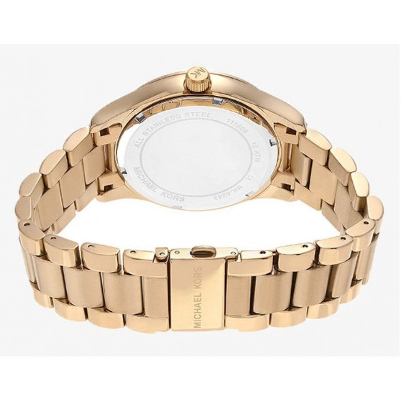 Michael Kors Layton Pave Blue Dial Gold Steel Strap Watch for Women - MK6243 Buy Now By Michael Kors