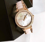Michael Kors Parker Mother of Pearl Pink Dial Two Tone Steel Strap Watch for Women - MK6402 Buy Now By Michael Kors