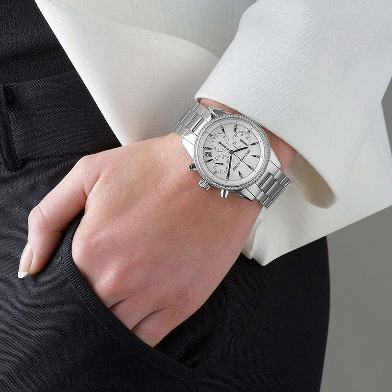 Michael Kors Ritz Silver Dial Silver Steel Strap Watch for Women - MK6428 Buy Now By Michael Kors