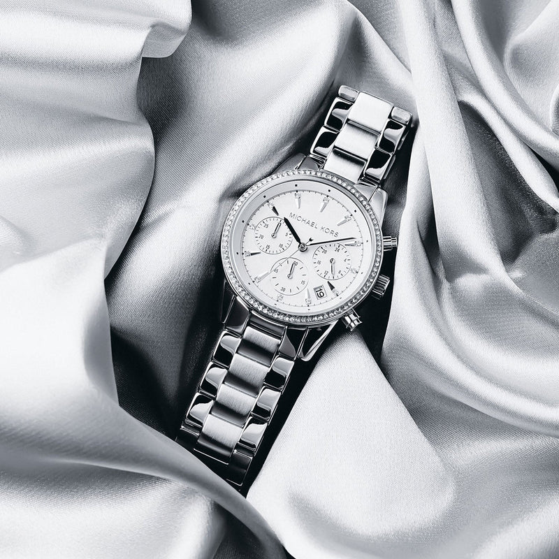 Michael Kors Ritz Silver Dial Silver Steel Strap Watch for Women - MK6428 Buy Now By Michael Kors
