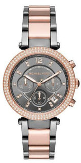 Michael Kors Parker Chronograph Grey Dial Two Tone Steel Strap Watch For Women - MK6440 Buy Now By Michael Kors