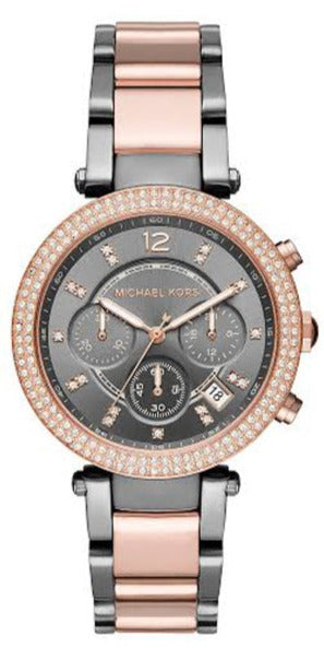 Michael Kors Parker Chronograph Grey Dial Two Tone Steel Strap Watch For Women - MK6440 Buy Now By Michael Kors