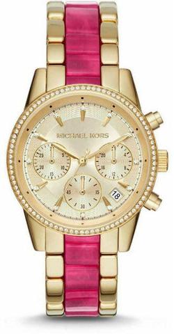 Michael Kors Ritz Chronograph Gold Dial Two Tone Steel Strap Watch For Women - MK6517 Buy Now By Michael Kors