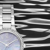 Michael Kors Taryn Mother of Pearl Purple Dial Silver Steel Strap Watch For Women - MK6562 Buy Now By Michael Kors