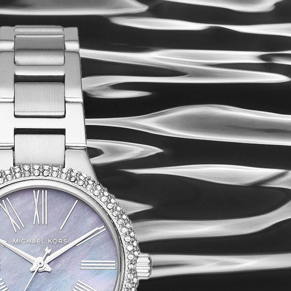 Michael Kors Taryn Mother of Pearl Purple Dial Silver Steel Strap Watch For Women - MK6562 Buy Now By Michael Kors