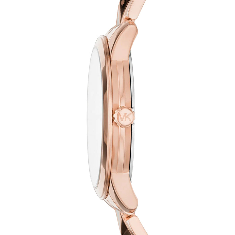 Michael Kors Runway Mercer Mother of Pearl White Dial Two Tone Steel Strap Watch For Women - MK6674 Buy Now By Michael Kors
