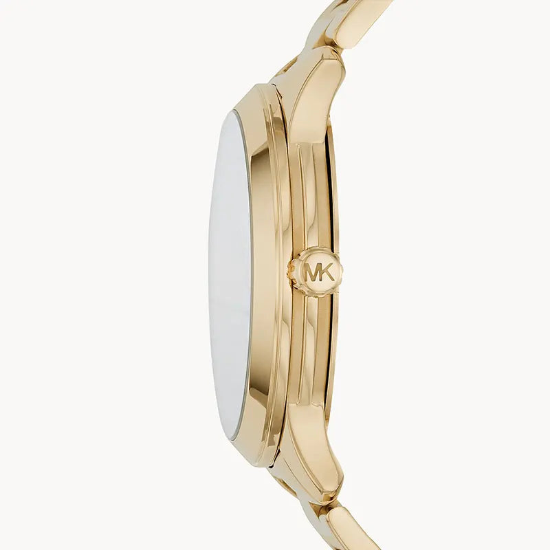 Michael Kors Runway Quartz Black Dial Gold Steel Strap Watch For Women - MK6682 Buy Now By Michael Kors