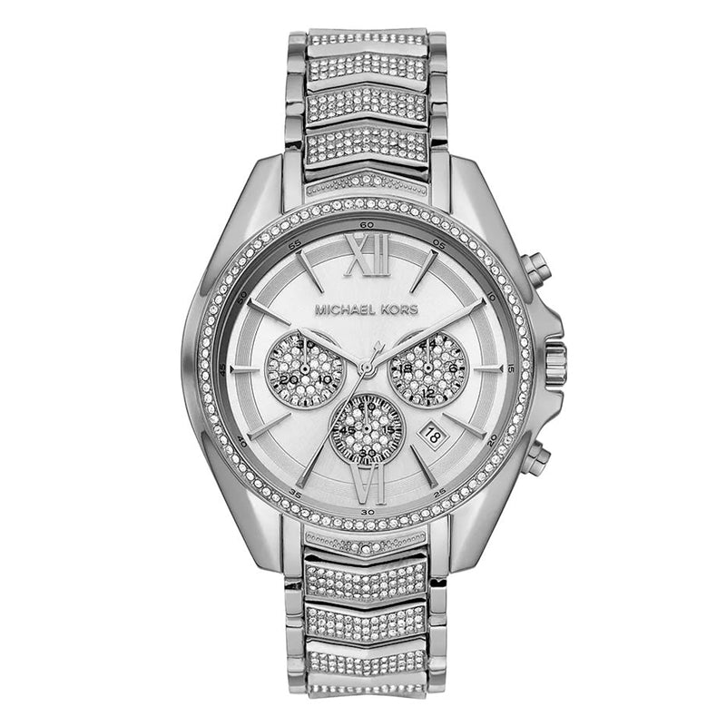 Michael Kors Whitney Chronograph Crystals Silver Dial Silver Steel Strap Watch For Women - MK6728 Buy Now By Michael Kors