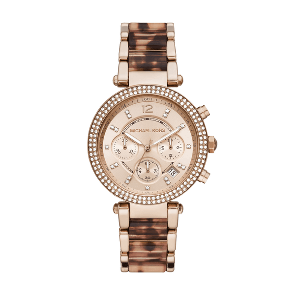 Michael Kors Parker Chronograph Rose Gold Dial Two Tone Steel Strap Watch For Women - MK6832 Buy Now By Michael Kors