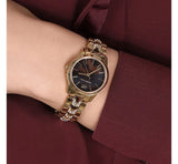 Michael Kors Runway Mercer Analog Brown Dial Gold Steel Strap Watch For Women - MK6855 Buy Now By Michael Kors