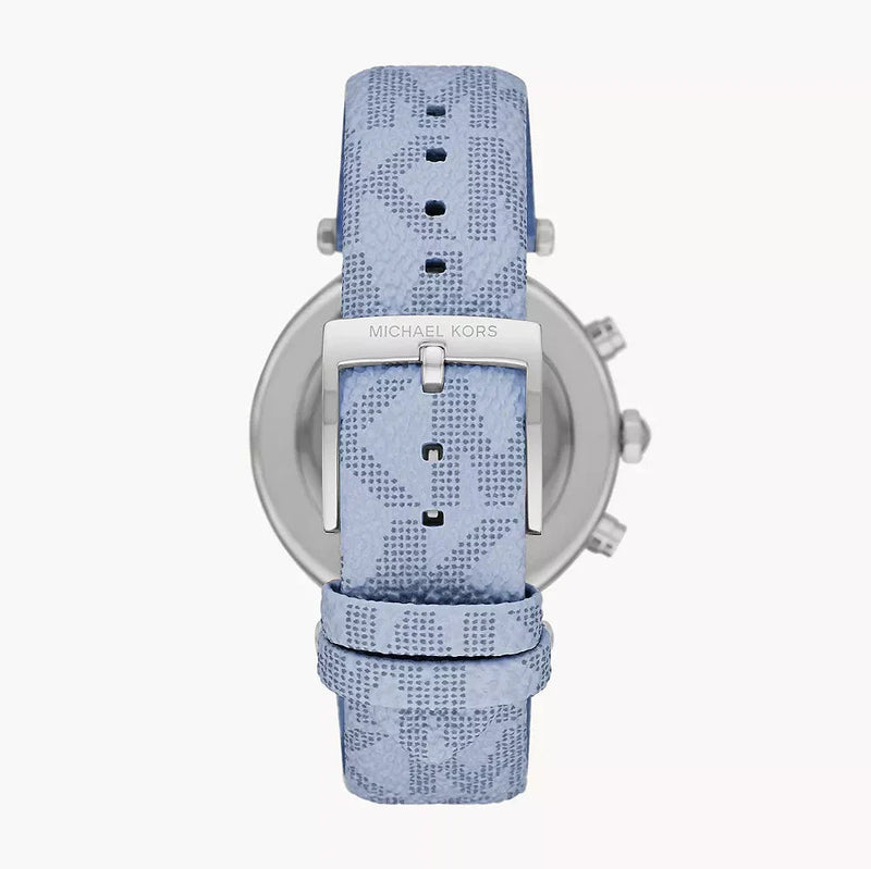 Michael Kors Parker Silver Dial Blue Leather Strap Watch For Women - MK6936 Buy Now By Michael Kors