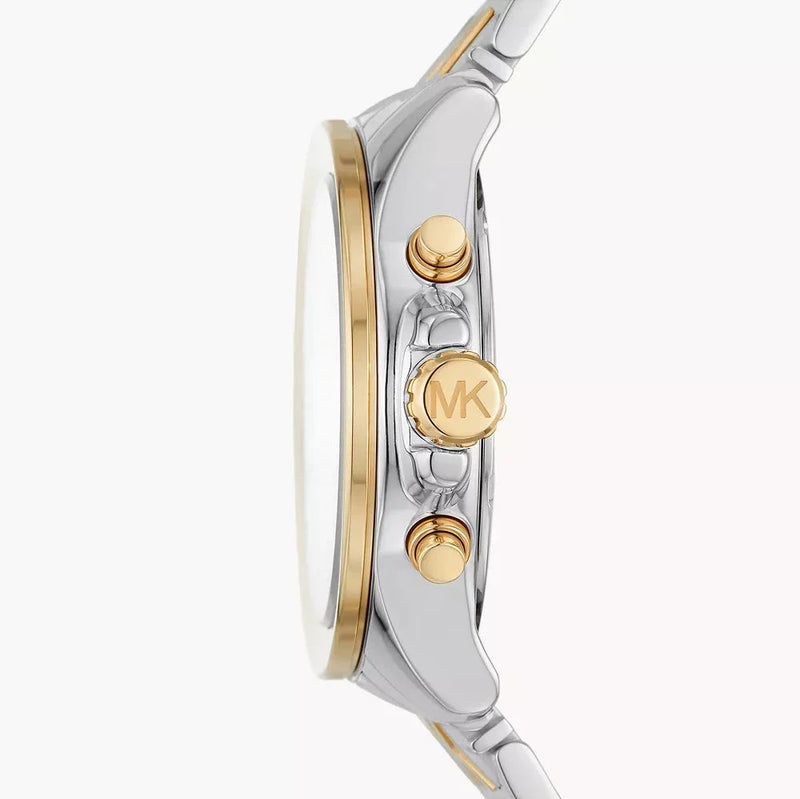 Michael Kors Wren Chronograph Crystals Silver Two Tone Steel Strap Watch for Women - MK6953 Buy Now By Michael Kors