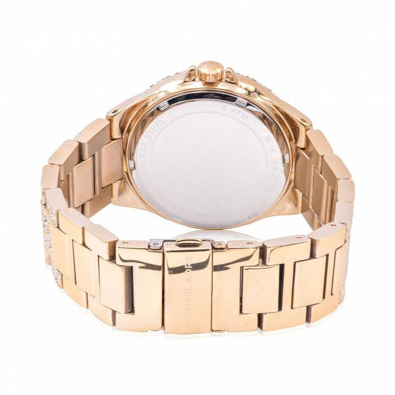 Shop Michael Kors Camille Pavé Crystals Gold Dial Gold Steel Strap Watch for Women - MK6958 in USA