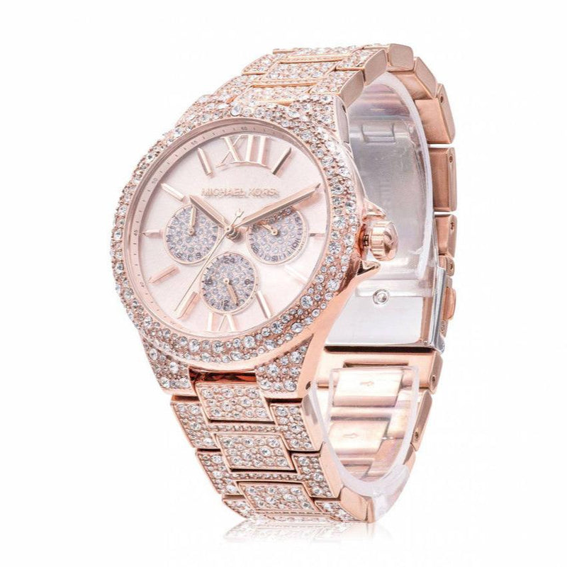 Michael Kors Camille Multifunctional Crystals Rose Gold Dial Rose Gold Steel Strap Watch for Women - MK6961 Buy Now By Michael Kors