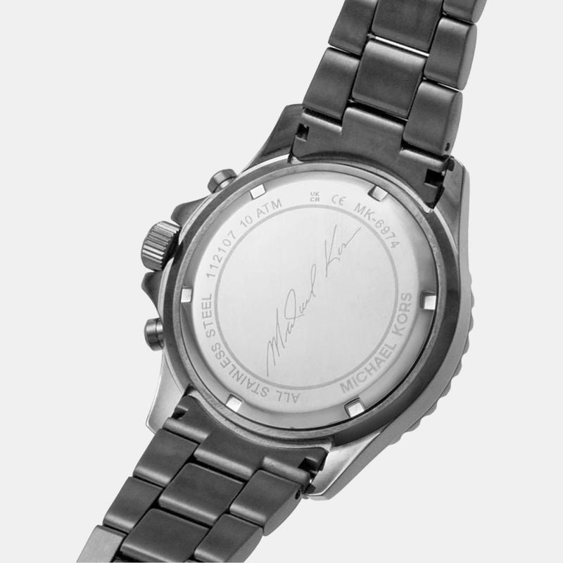 Michael Kors Everest Chronograph Black Dial Grey Steel Strap Watch For Women - MK6974 Buy Now By Michael Kors