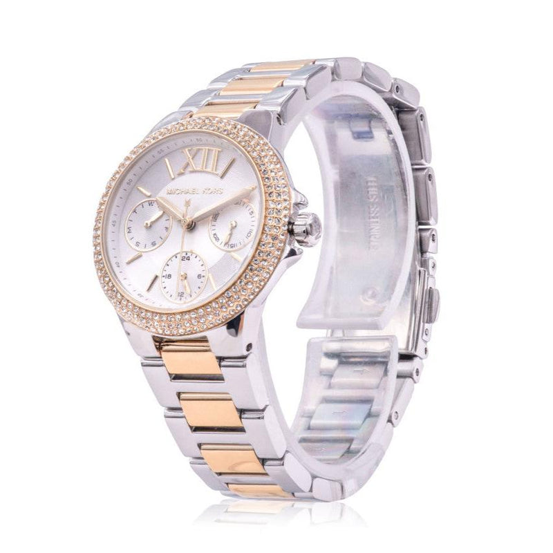Michael Kors Camille Multifunction Silver Dial Two Tone Steel Strap Watch For Women - MK6982 Buy Now By Michael Kors