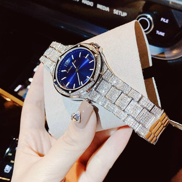 Michael Kors Lennox Three Hand Blue Dial Silver Steel Strap Watch For Women - MK6990 Buy Now By Michael Kors