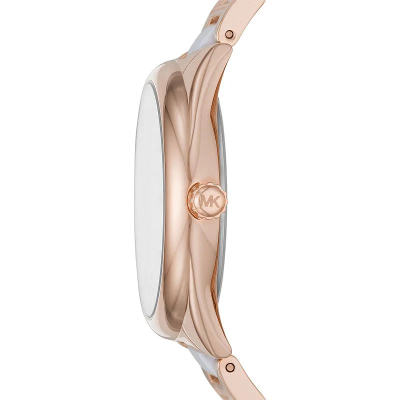Michael Kors Janelle Three Hand Rose Gold Dial Two Tone Steel Strap Watch For Women - MK7134 Buy Now By Michael Kors