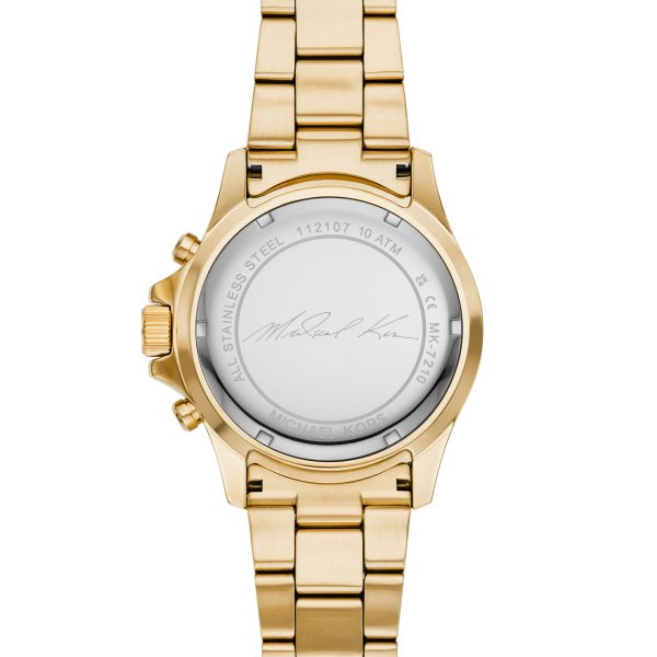 Michael Kors Everest Chronograph Gold Dial Gold Steel Strap Watch For Women - MK7210 Buy Now By Michael Kors