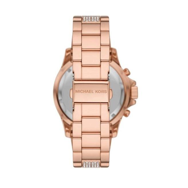 Michael Kors Everest Chronograph Rose Gold Dial Rose Gold Steel Strap Watch For Women - MK7211