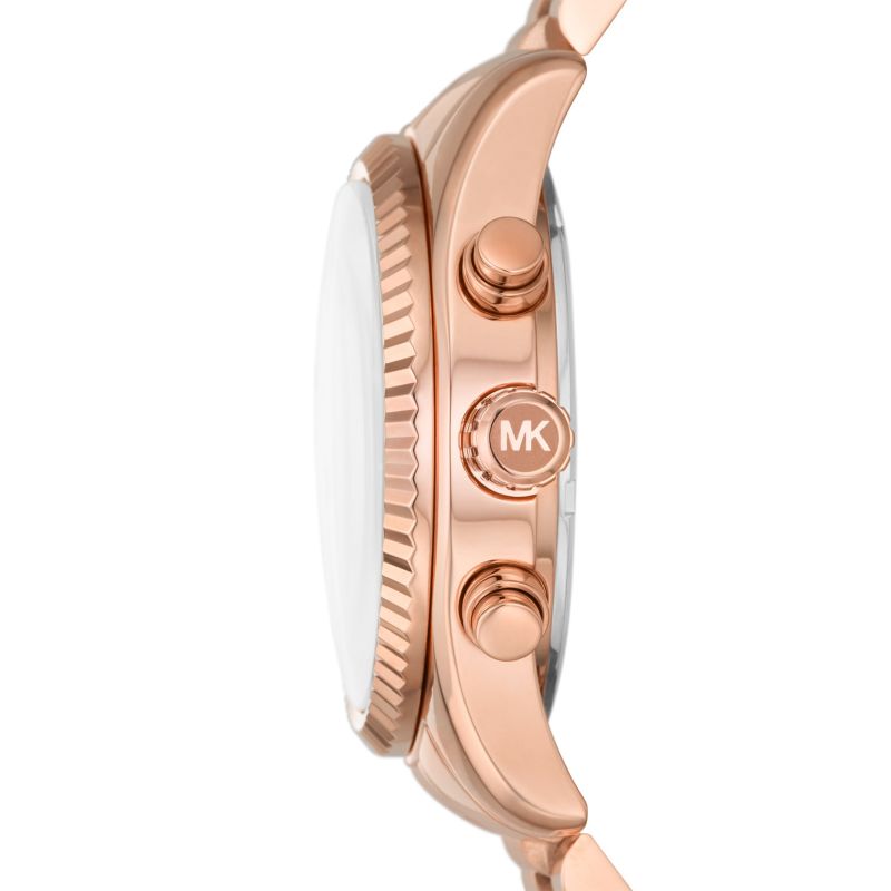 Michael Kors Lexington Chronograph Grey Dial Rose Gold Steel Strap Watch For Women - MK7217 Buy Now By Michael Kors