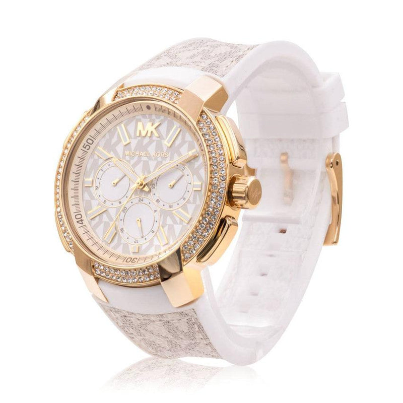 Michael Kors Sydney Quartz White Dial White Leather Strap Watch For Women - MK7221 Buy Now By Michael Kors