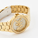 Michael Kors Lennox Three Hand Gold Dial Gold Steel Strap Watch For Women - MK7229 Buy Now By Michael Kors