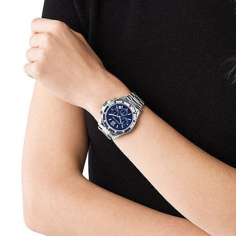 Michael Kors Everest Chronograph Blue Dial Silver Steel Strap Watch For Women - MK7237 Buy Now By Michael Kors