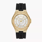 Michael Kors Lennox Three Hand Crystals Silver Dial Black Silicone Strap Watch For Women - MK7247 Buy Now By Michael Kors
