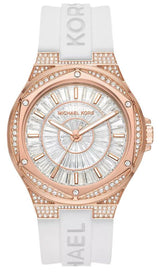 Michael Kors Lennox Three-Hand Crystals Dial White Silicone Strap Watch For Women - MK7248 Buy Now By Michael Kors