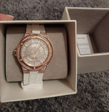 Michael Kors Lennox Three-Hand Crystals Dial White Silicone Strap Watch For Women - MK7248 Buy Now By Michael Kors