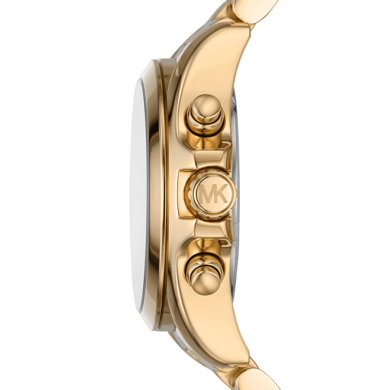 Michael Kors Bradshaw Chronograph Green Dial Gold Steel Strap Watch For Women - MK7257 Buy Now By Michael Kors