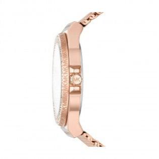 Michael Kors Lennox Three Hand Rose Gold Dial Rose Gold Mesh Strap Watch For Women - MK7336 Buy Now By Michael Kors
