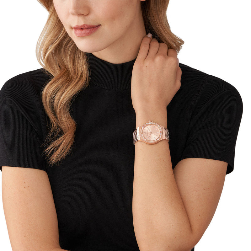 Michael Kors Runway Chronograph Rose Gold Dial Rose Gold Steel Strap Watch For Women - MK7327 Buy Now By Michael Kors