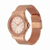 Michael Kors Lennox Three Hand Rose Gold Dial Rose Gold Mesh Strap Watch For Women - MK7336 Buy Now By Michael Kors