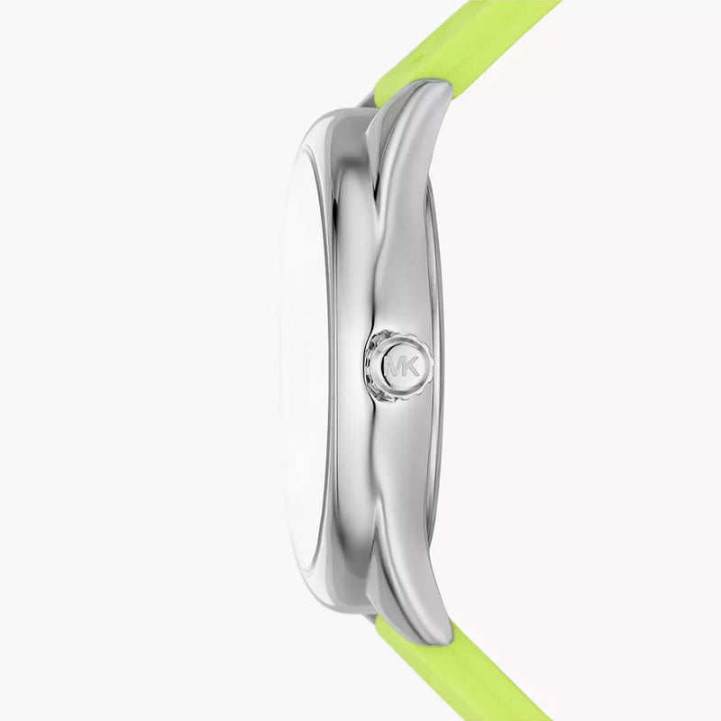 Michael Kors Janelle Three Hand Neon Green Dial Neon Green Rubber Strap Watch For Women - MK7351 Buy Now By Michael Kors