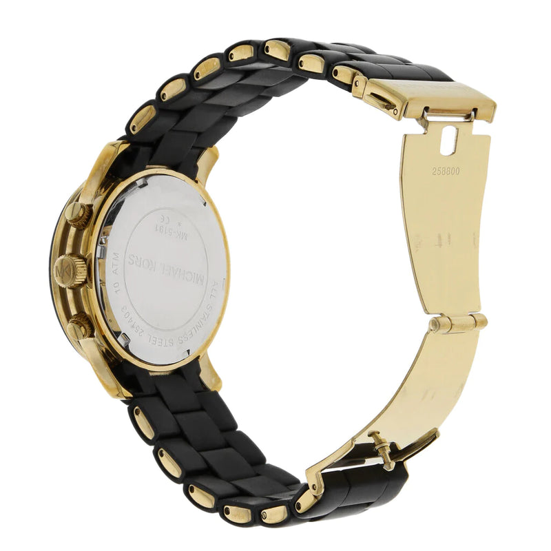 Michael Kors Runway Chronograph Black Dial Black Silicone Strap Watch For Women - MK7385 Buy Now By Michael Kors