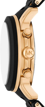 Michael Kors Runway Chronograph Black Dial Black Silicone Strap Watch For Women - MK7385 Buy Now By Michael Kors