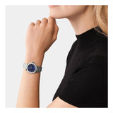Michael Kors Lennox Three-Hand Blue Dial Silver Steel Strap Watch For Women - MK7397 Buy Now By Michael Kors
