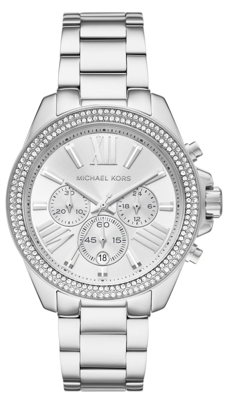 Michael Kors Wren Chronograph Silver Dial Silver Steel Strap Watch for Women - MK7429 Buy Now By Michael Kors