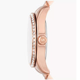 Michael Kors Lexington Three Hand Mother of Pearl Pink Dial Rose Gold Steel Strap Watch For Women - MK7444 Buy Now By Michael Kors