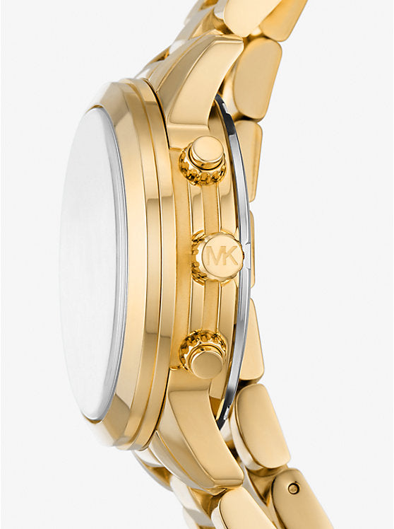 Michael Kors Runway 18K Gold-Plated Triple Wrap Gold Dial Gold Steel Strap Watch for Women - MK7450 Buy Now By Michael Kors