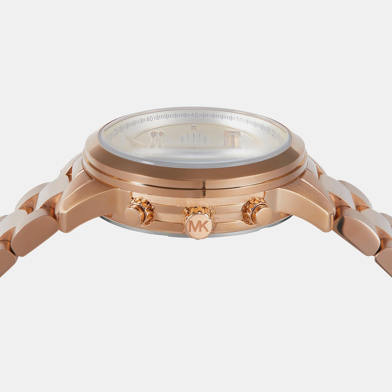 Michael Kors Runway Chronograph Analog Rose Gold Dial Rose Gold Steel Strap Watch for Women - MK7453 Buy Now By Michael Kors